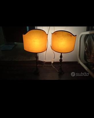 coppia di lampade vintage