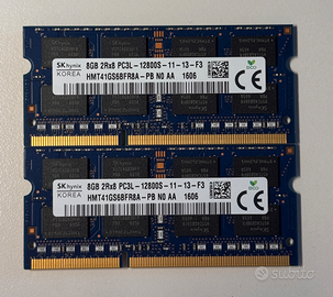 RAM laptop DDR3 SODIMM 2x8 GB 1600Hz - TOT 16GB