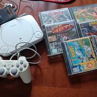 PlayStation One con giochi 