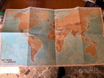 Poster Mappamondo Broken Compass Kickstarter Esclu
