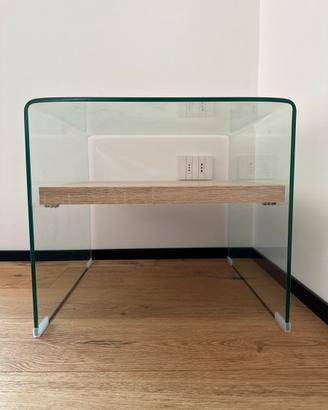 Mobiletto vetro/legno