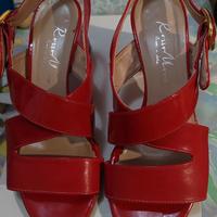 Sandali Rossi vera pelle n.36