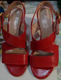 Sandali Rossi vera pelle n.36