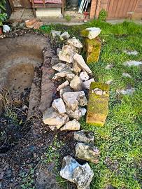 sassi bordo laghetto- stagno