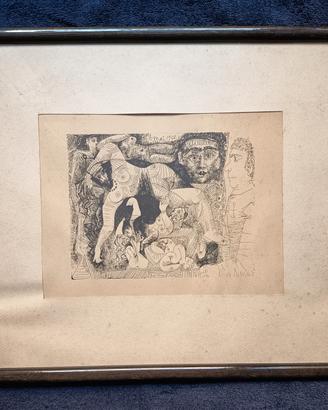 Pablo Picasso litografia datata "1 mai 1968 II".
