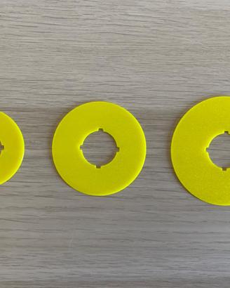 Dischetti Gialli per Pulsante Emergenza a Fungo