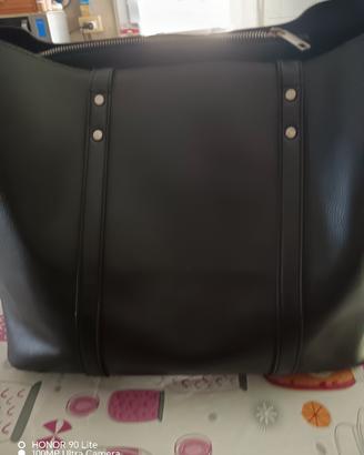 Borsa grande ecopelle nera Pimkie 