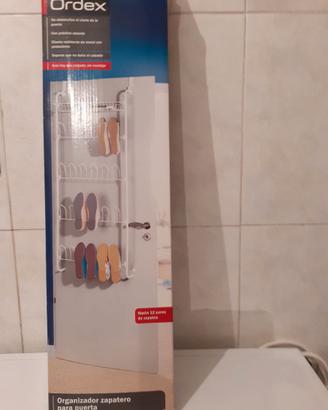 Scarpiera salva spazio in metallo da porta