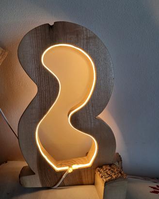 lampada in legno