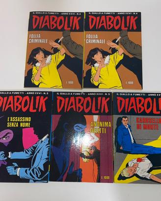 Fumetti Diabolik - Anno XXVI - N.4/4/3/5/12
