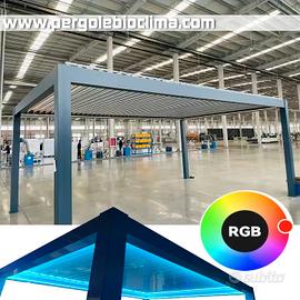 Pergola bioclimatica 6x4 lamelle motorizzata LED