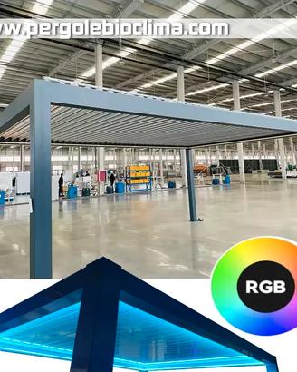 Pergola bioclimatica 6x4 lamelle motorizzata LED