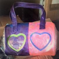 Borsa cilindrica con inserti cuore
