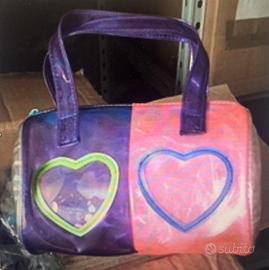 Borsa cilindrica con inserti cuore
