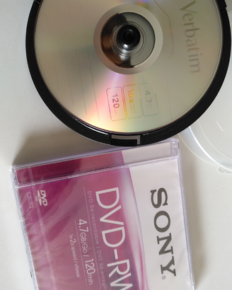 DVD-RW Sony + DVD-R Verbatim
