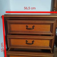 Comodino vintage anni 60 in legno massello