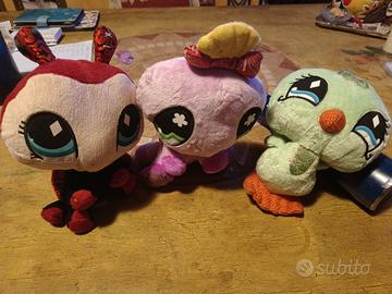 lotto 3 pupazzi PET Shop peluches 