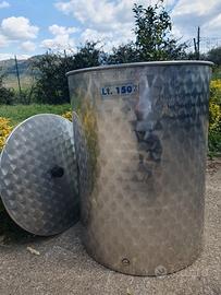Serbatoio Inox 150L Poelsinelli per vino/olio