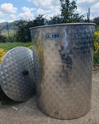 Serbatoio Inox 150L Poelsinelli per vino/olio