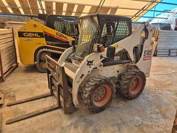 Minipala 28ql Bobcat S185E targa benna mix forche 