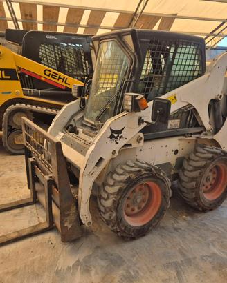 Minipala 28ql Bobcat S185E targa benna mix forche 
