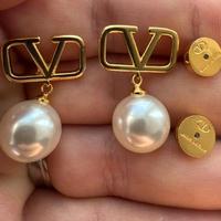 Orecchini oro bianco perla Valentino