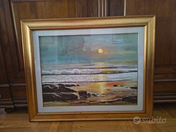 Quadro - onde al tramonto