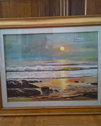 Quadro - onde al tramonto