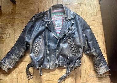 Giubbotto Biker pelle Vintage "ARTURO".