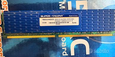 RAM  DDR2 Super Talent 4GB (2x2GB) 800MHz