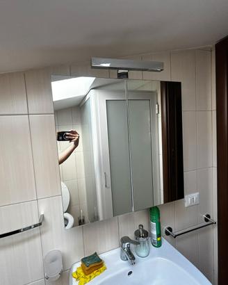 mobile specchiera da bagno contenitore con faretto