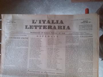 Sett. "l'Italia letteraria" anni 1929, 1930, 1931