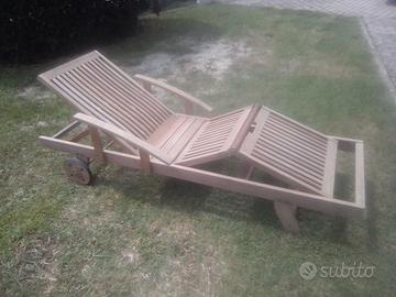Lettino/sdraio in legno