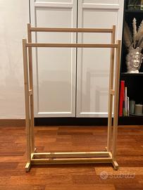 Portasciugamani doppio in legno bambù ikea