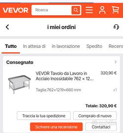Tavolo in acciaio inossidabile 