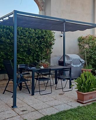 Pergola in acciaio 3 x 2 con copertura mobile