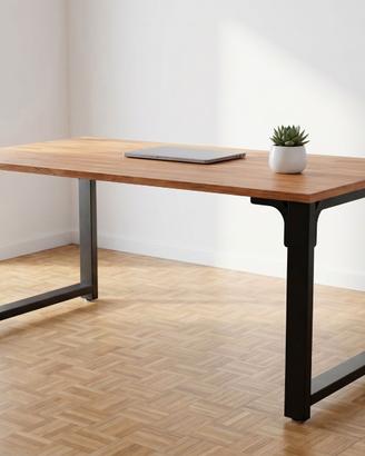 Scrivania Faggio Industriale 200x90 Legno e Ferro