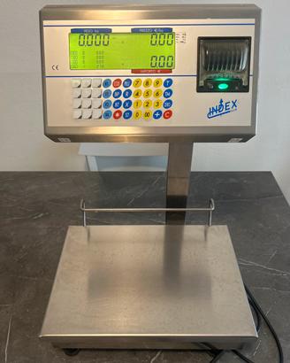 Bilancia professionale 12 kg con stampante  – inox