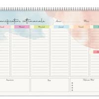 Planner settimanale spiralato