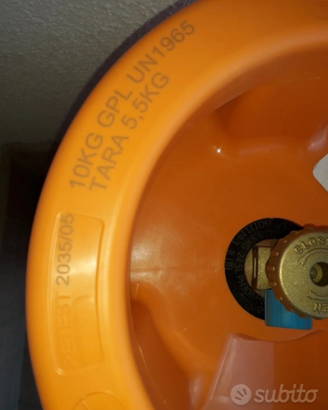 Bombola in vetroresina nuova orange