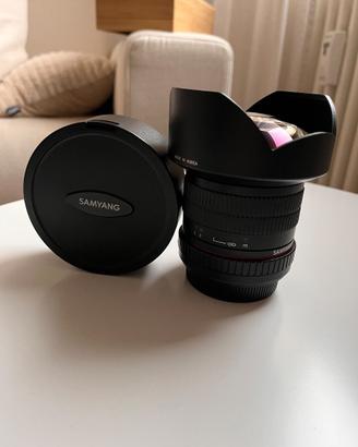 Obiettivo grandangolare Samyang f2.8 14 mm