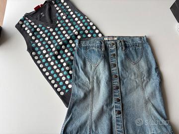 Gilet Puma + Gonna Jeans A&F Y2K