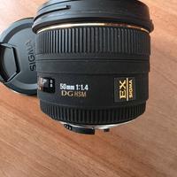 Obiettivo Sigma 50 mm f 1.4 per Nikon