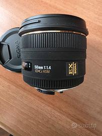 Obiettivo Sigma 50 mm f 1.4 per Nikon