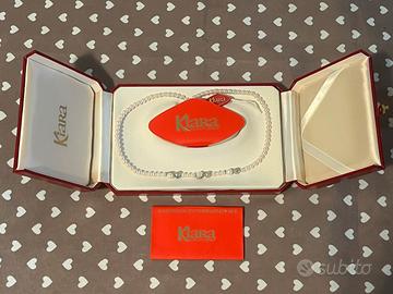Girocollo Kiara Oro Bianco e Perle 44cm Garanzia