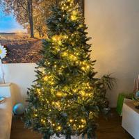 Albero di Natale ROTANTE + luci + copri base 210cm