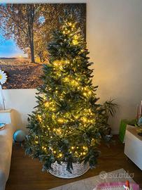 Albero di Natale ROTANTE + luci + copri base 210cm