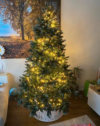 Albero di Natale ROTANTE + luci + copri base 210cm