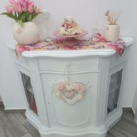 ingresso shabby chic legno di mogano dipinto mano