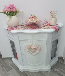 ingresso shabby chic legno di mogano dipinto mano